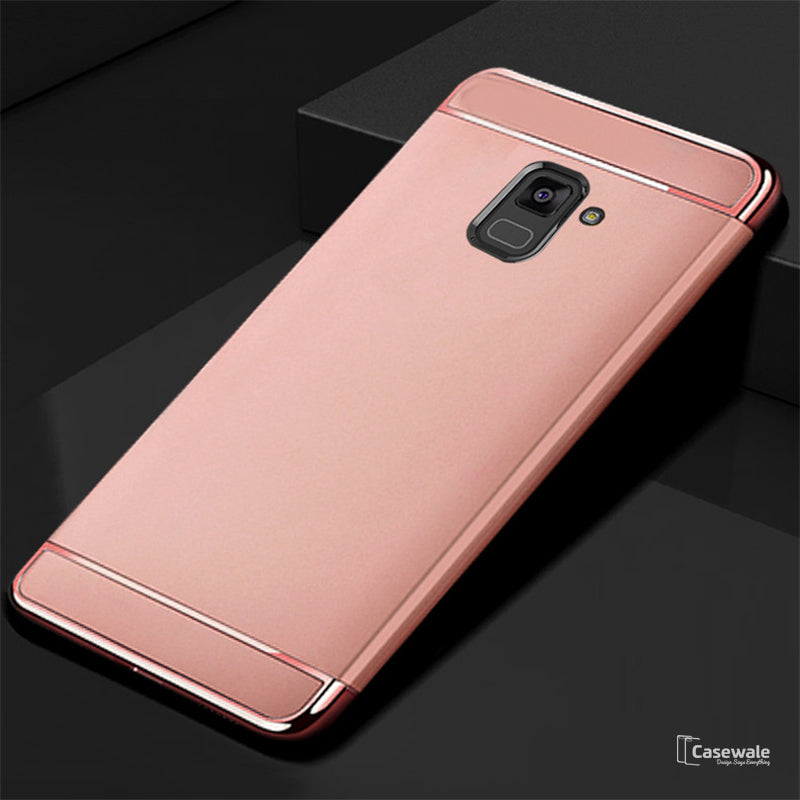 Luxury 3 in 1 Electroplating Back Case for Galaxy A8 Plus