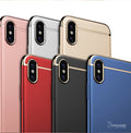 Luxury Gold Plating 3 in 1 Hard Case for Apple iPhone X