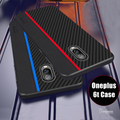 Original CENMASO Carbon Fiber PU Leather Case For OnePlus 6 / 6T