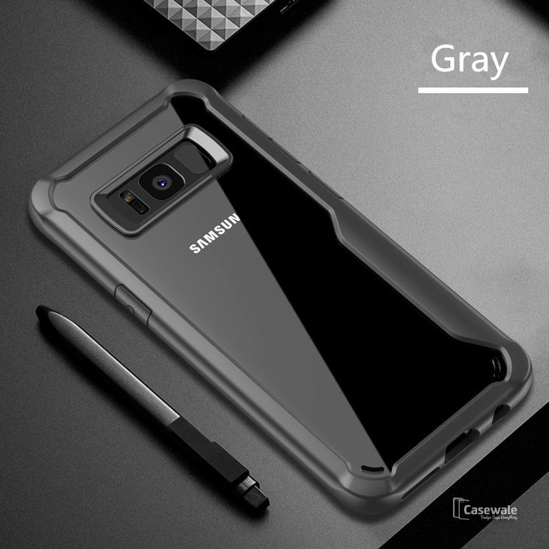 LUPHIE Shockproof Transparent Back Case for Galaxy S8/ S8 Plus