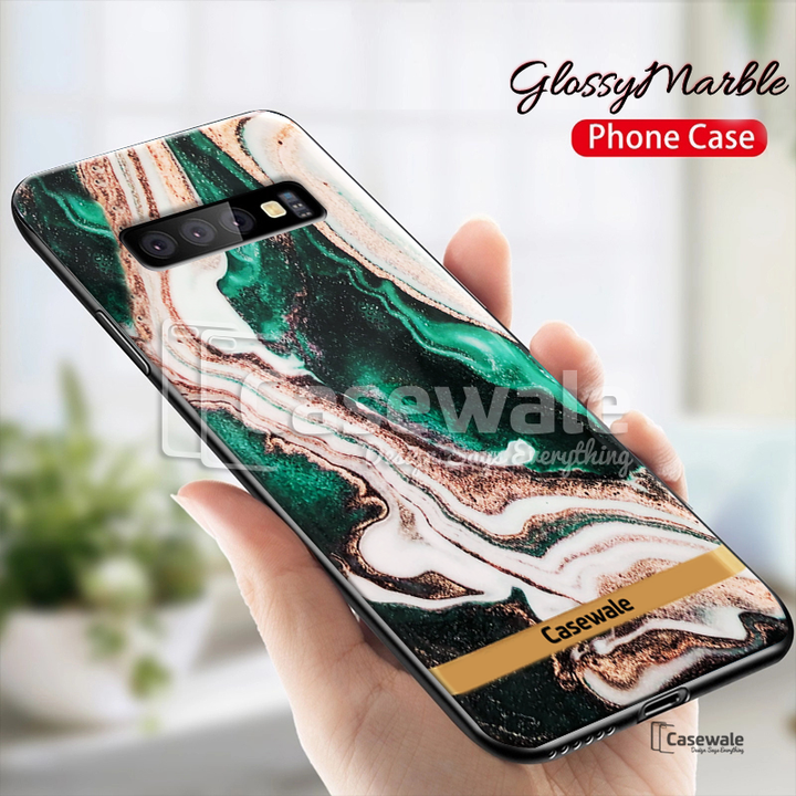 Glossy Agate Luxury Marble Case for Galaxy S10/ S10 Plus