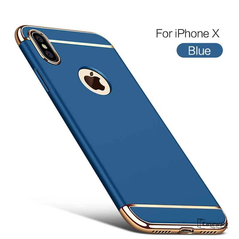 Luxury Electroplating 3 in 1 Case for iPhone X