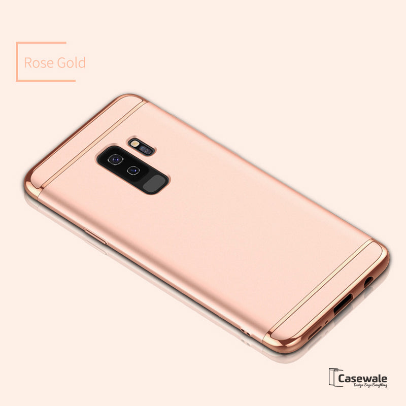 Galaxy S9/ S9 Plus Electroplating 3 in 1 Hard Back Case