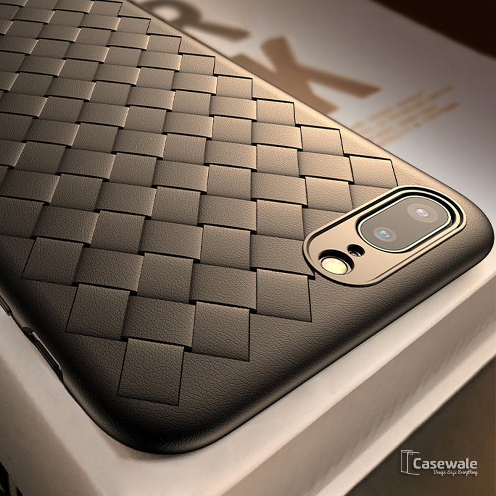 Luxury Grid Weaving Ultra Thin Case for iPhone 7, 7 Plus/ 8, 8 Plus