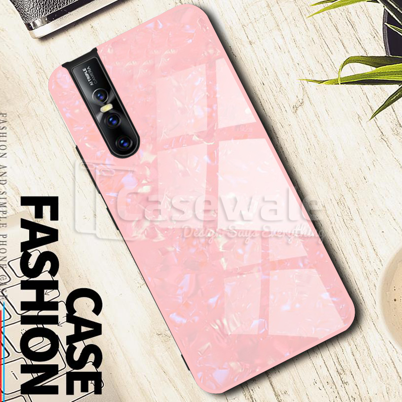 Luxury Marble Pattern Tempered Glass Case for Vivo V15 Pro