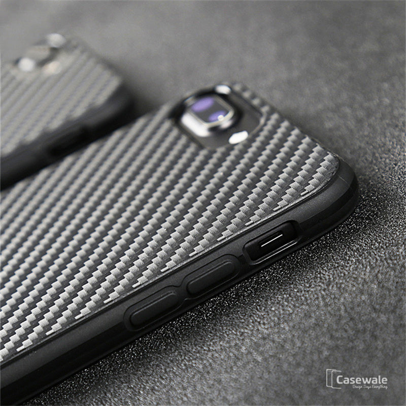 iPhone 8/ 8 Plus Black Original Carbon Fiber Ultra-thin Protection Case