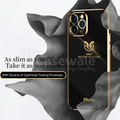 iPhone 12 Series Shiny Goat Design Electroplating Glass Case