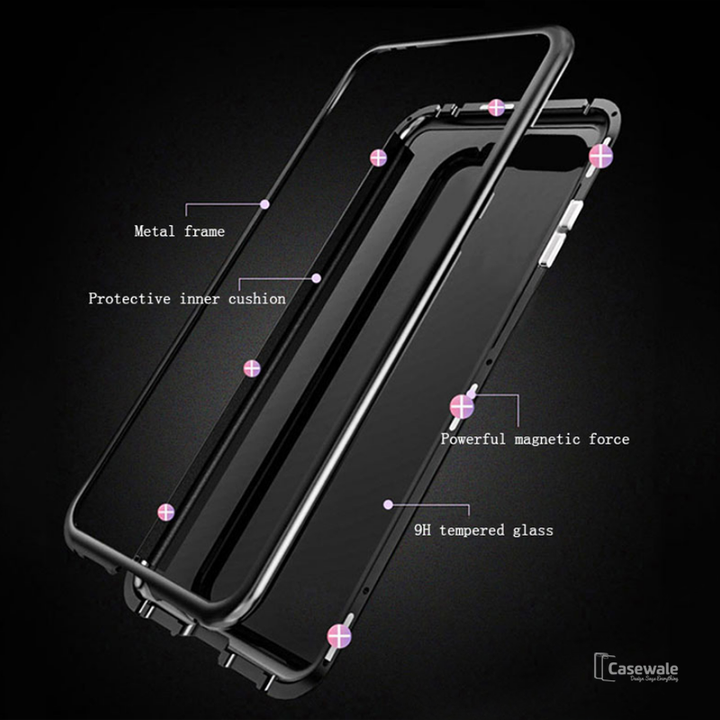 Electronic Auto-Fit Magnetic Glass Case for OnePlus 7