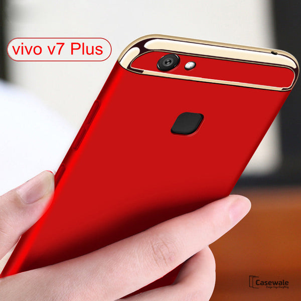 Luxury Electroplating 3 in 1 Case for Vivo V7/ V7 Plus