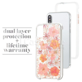 Original Flash Foil Petals Genuine Flower Case for iPhone XS