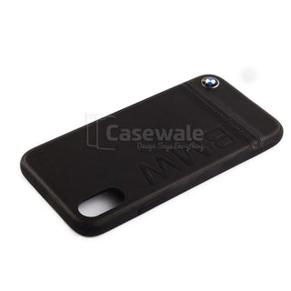 BMW Genuine Leather Case With Logo Imprint For iPhone X