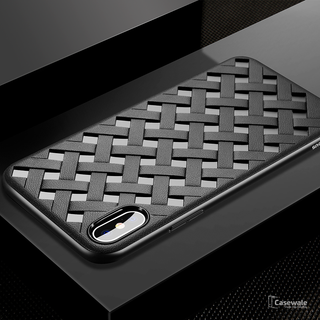 Luxury Grid Weave Hollow Ultra Thin Case for iPhone X