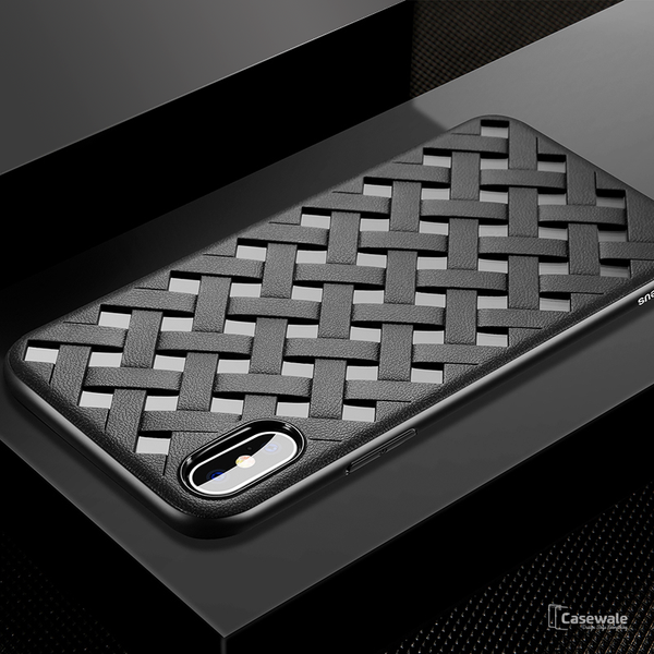 Luxury Grid Weave Hollow Ultra Thin Case for iPhone X
