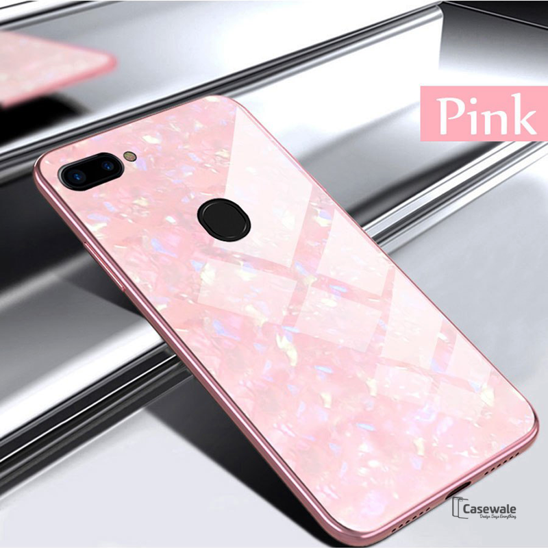 Luxury Marble Pattern Tempered Glass Case for Oppo F9