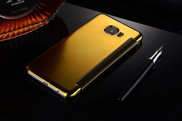 Galaxy J7 Prime Mirror Plating Flip Case