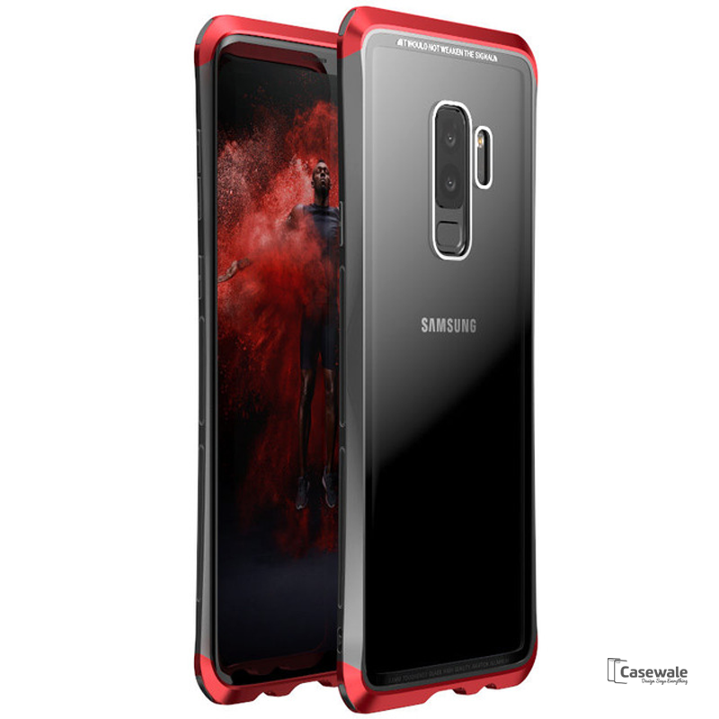 Luxury Metal Aluminum Tempered Glass Case for Galaxy S9/ S9 Plus