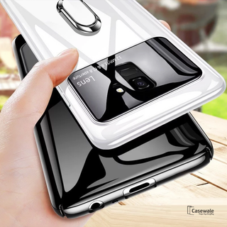 Luxury Mirror Effect Ring Bracket Case For Galaxy A8 Plus