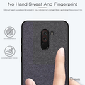 Dual Color Leather + Natural Cloth Texture Case For Mi Poco F1