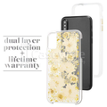 Original Flash Foil Petals Genuine Flower Case for iPhone XS