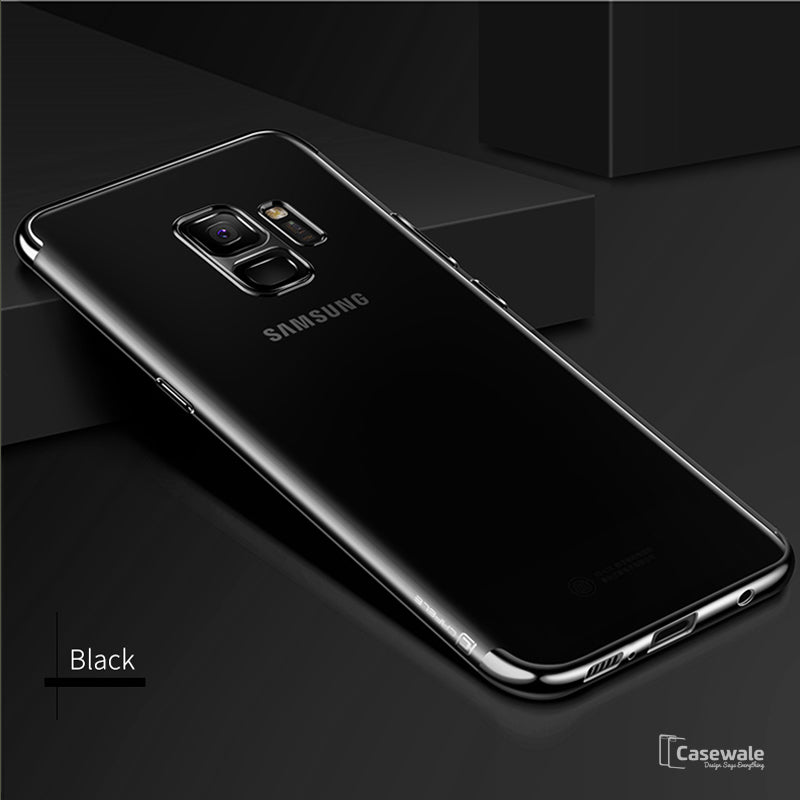 Galaxy S9/S9 Plus High-end Fashion Transparent Plated Phone Case