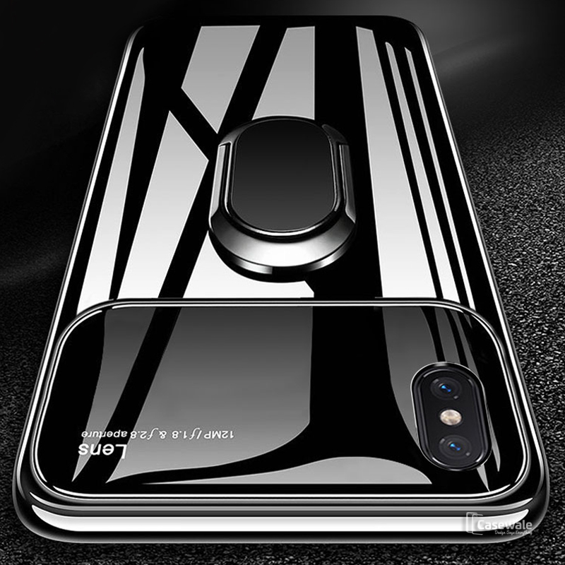 Luxury Mirror Effect Ring Bracket Case for iPhone