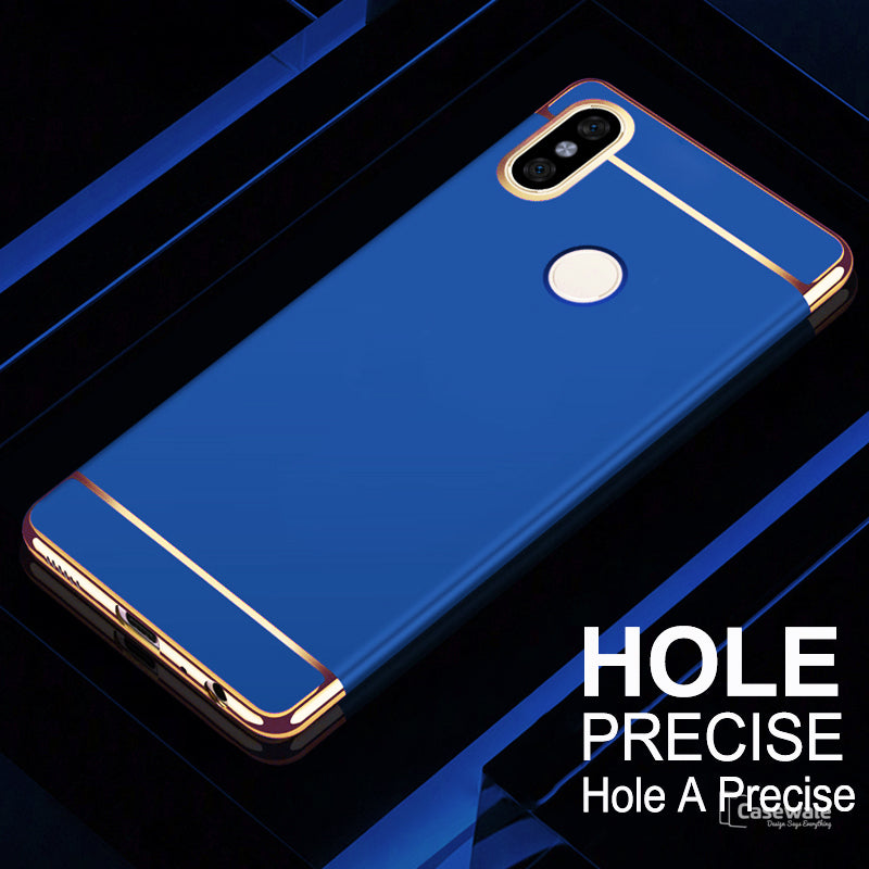 Luxury Electroplating 3 in 1 Case for Redmi Note 6 Pro