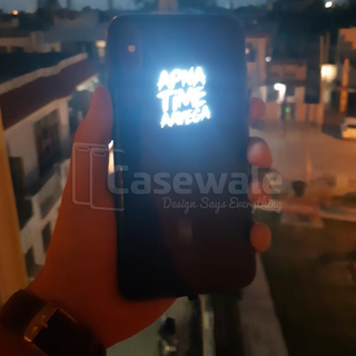 Luxury Smooth Glass Apna Time Ayega LED Light Case For iPhone XS Max