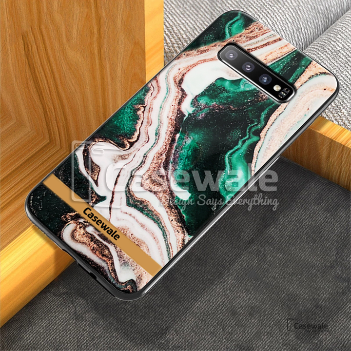 Glossy Agate Luxury Marble Case for Galaxy S10/ S10 Plus