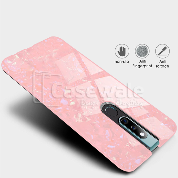 Luxury Marble Pattern Tempered Glass Case for Oppo F11 Pro