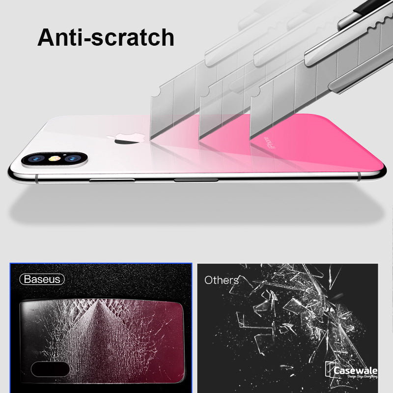 iPhone X 9H Gradient Back Tempered Glass