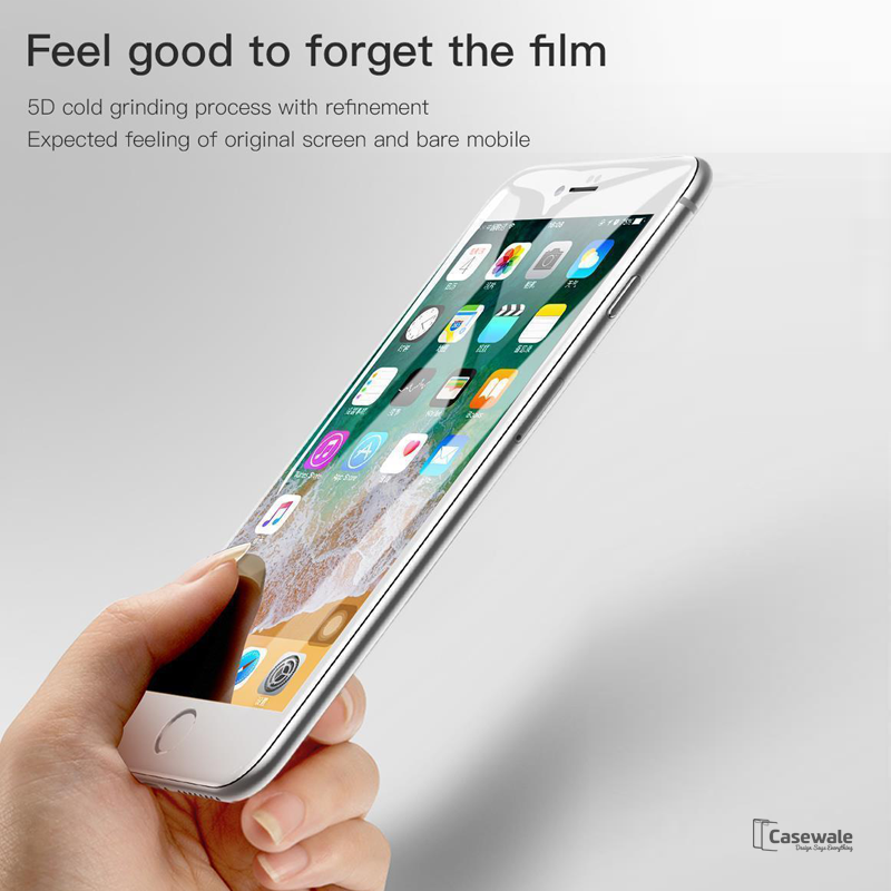 iPhone 7/ 7 Plus 5D Round Curved Edge Tempered Glass Protector