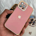 iPhone 13 Series Glass Case with Golden Edges