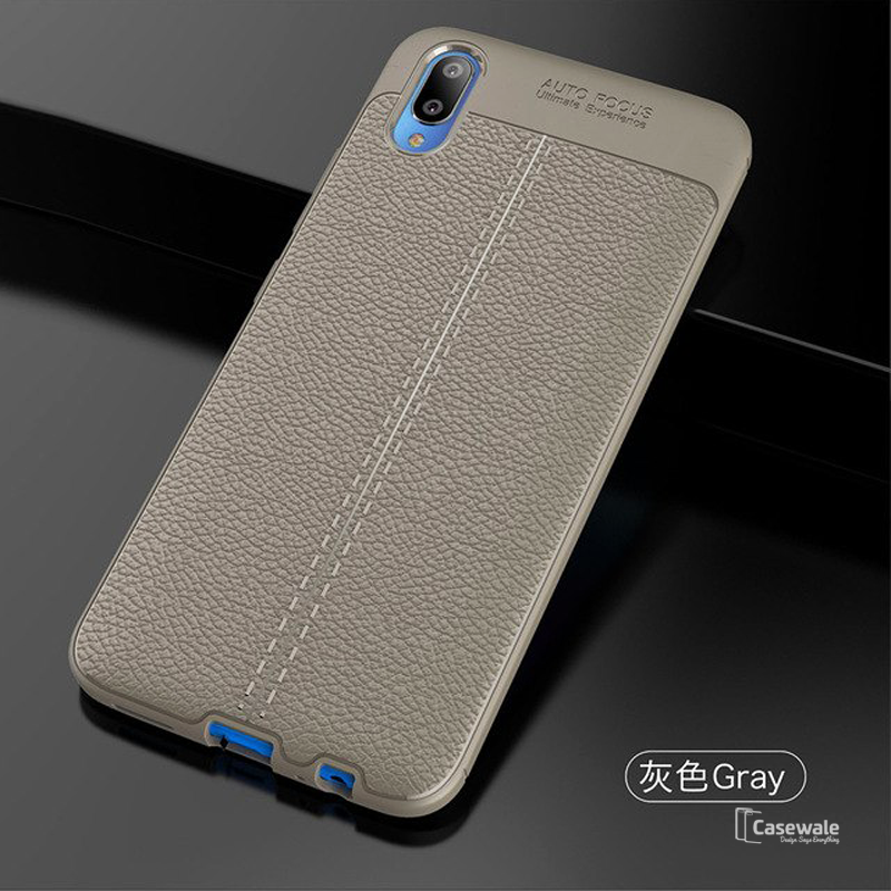Luxury Auto Focus Leather Texture Case For Vivo V11 Pro