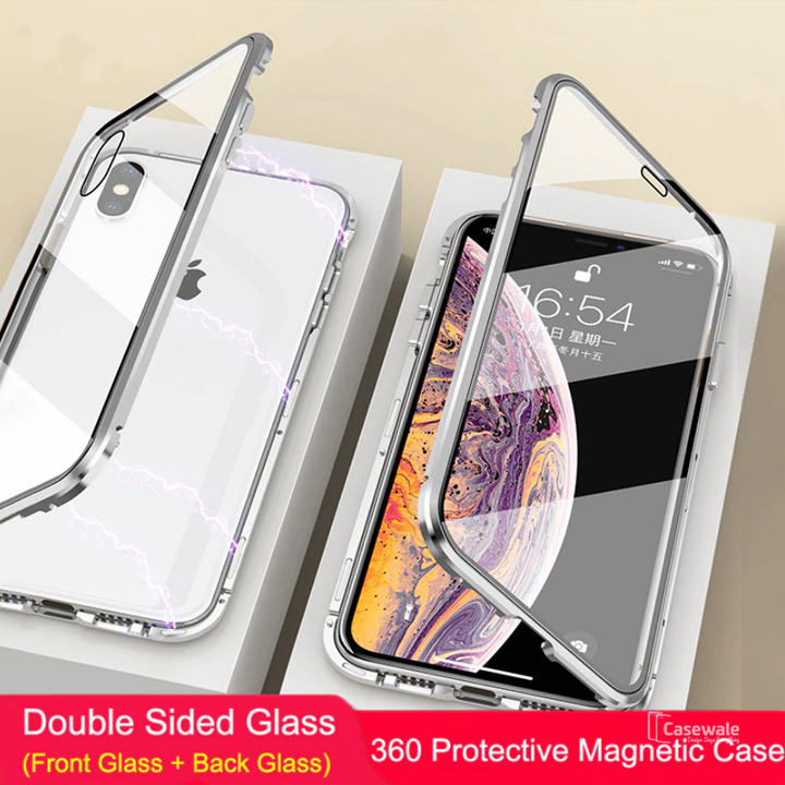 Double Sided Tempered Glass Magnetic Case for iPhone XS Max