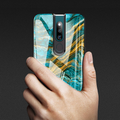 Luxury Artistic Marble Glass Case for Oppo F11 Pro