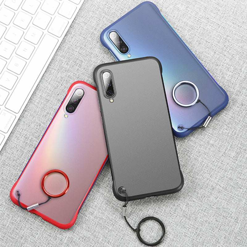 Luxury Frameless Semi Transparent Ring Finger Case for Galaxy A50