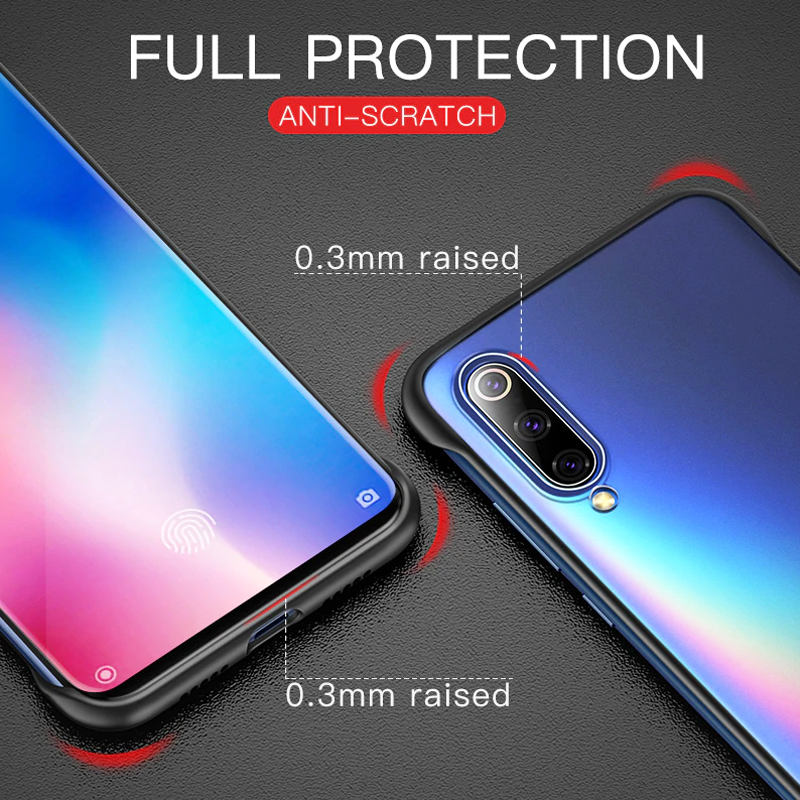 Luxury Frameless Semi Transparent Ring Finger Case for Galaxy A50