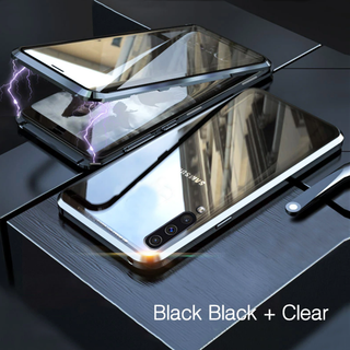 LUPHIE Double Glass 2nd Generation Magnetic Glass Case for Galaxy A70 [100% Satisfation Guaranteed]