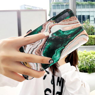 Glossy Agate Luxury Marble Case for Galaxy A70