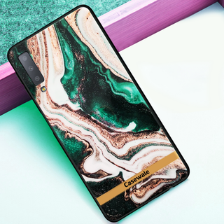 Glossy Agate Luxury Marble Case for Galaxy A70