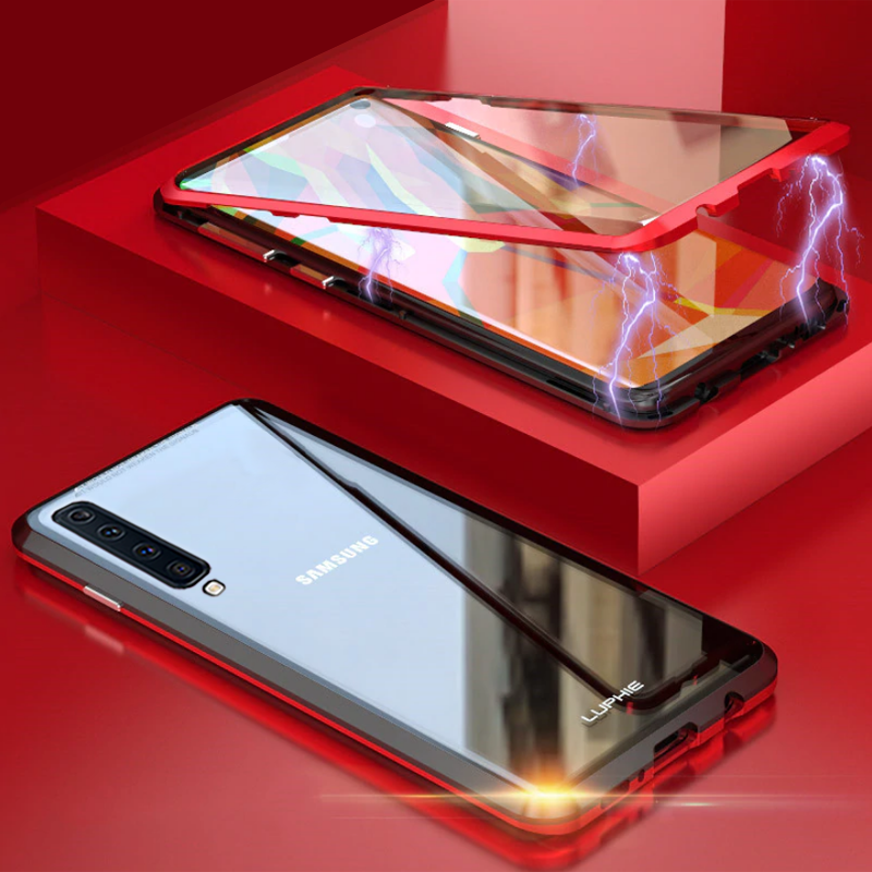 LUPHIE Double Glass 2nd Generation Magnetic Glass Case for Galaxy for A9 2018 [100% Satisfation Guaranteed]