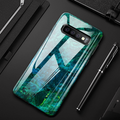 Luxury Artistic Marble Glass Case for Galaxy S10/ S10 Plus