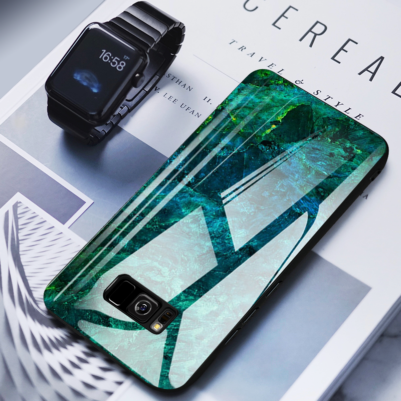 Luxury Artistic Marble Glass Case for Galaxy S8/ S8 Plus