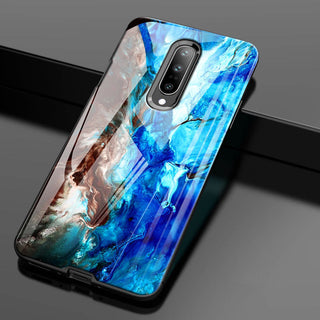 Luxury Artistic Marble Glass Case for OnePlus 7 / 7 Pro