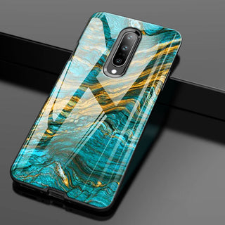 Luxury Artistic Marble Glass Case for OnePlus 7 / 7 Pro
