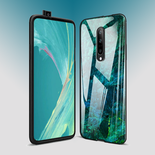 Luxury Artistic Marble Glass Case for OnePlus 7 Pro