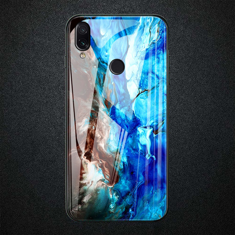 Luxury Artistic Marble Glass Case for REDMI NOTE 7 / 7 PRO