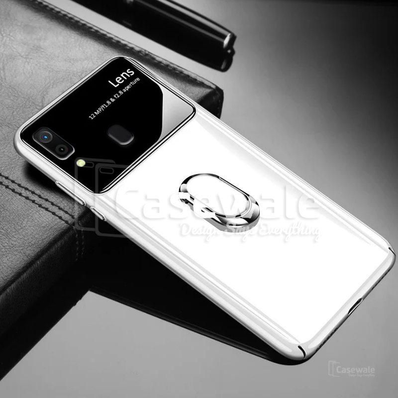 Luxury Mirror Effect Ring Bracket Case for Galaxy A20