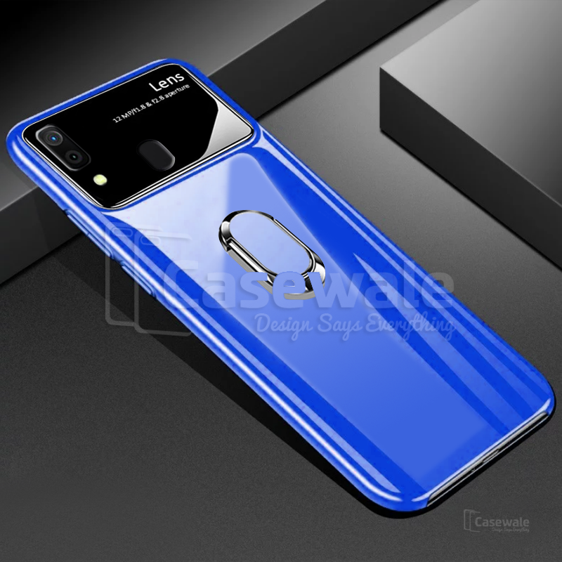 Luxury Mirror Effect Ring Bracket Case for Galaxy A20