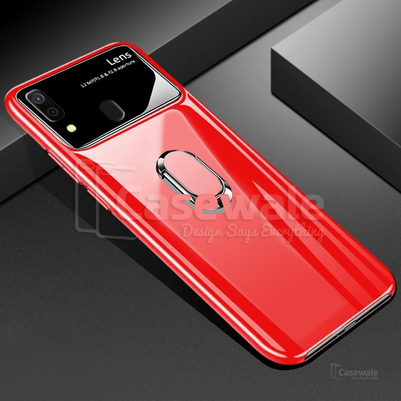 Luxury Mirror Effect Ring Bracket Case for Galaxy M20